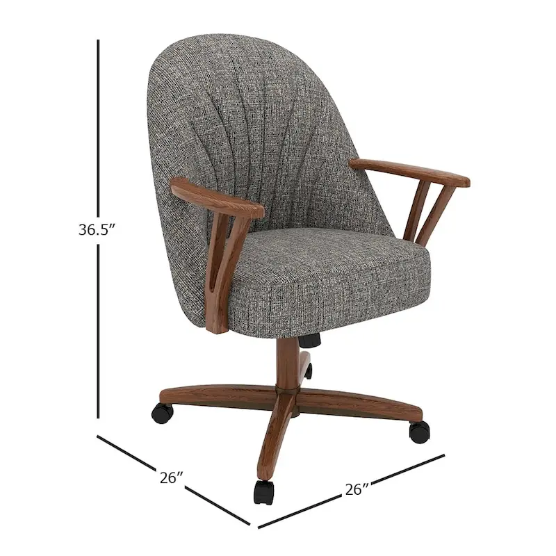 Chromcraft Cliff Caster Dining Chair Walnut Finish