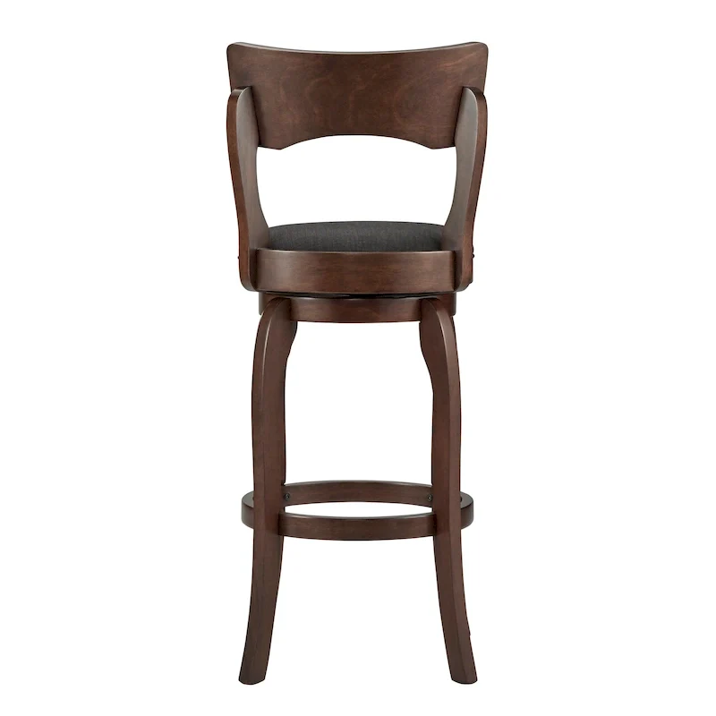Lyla Swivel 29-inch Brown High Back Bar Height Barstool by iNSPIRE Q Classic