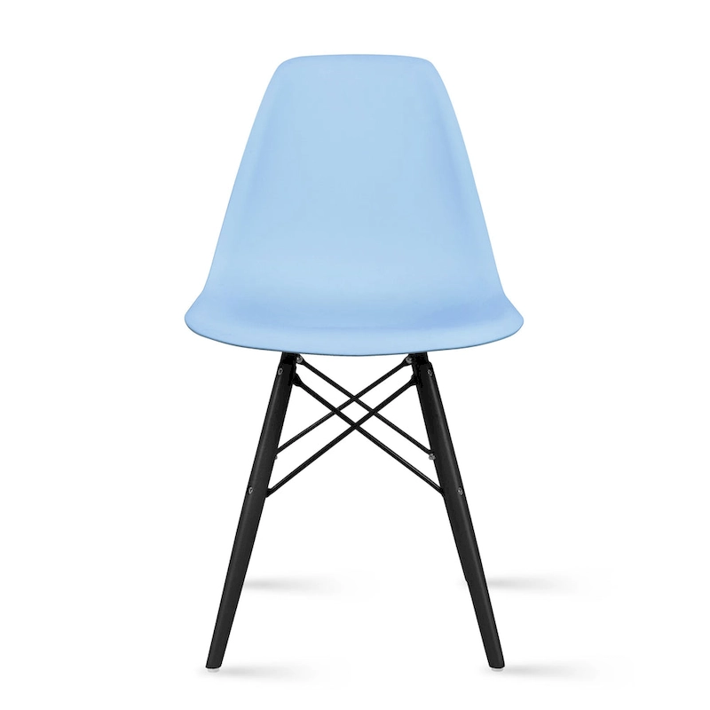 Designer Plastic/ Black Legs Retro Armless Eiffel Chair