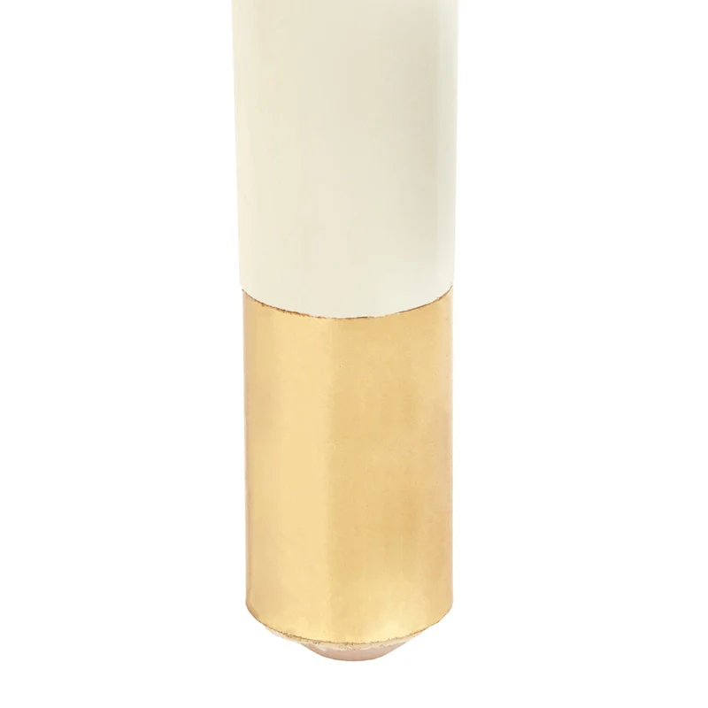 Mid-Century One Drawer Side Table - Antique White/Blush Pink/Walnut