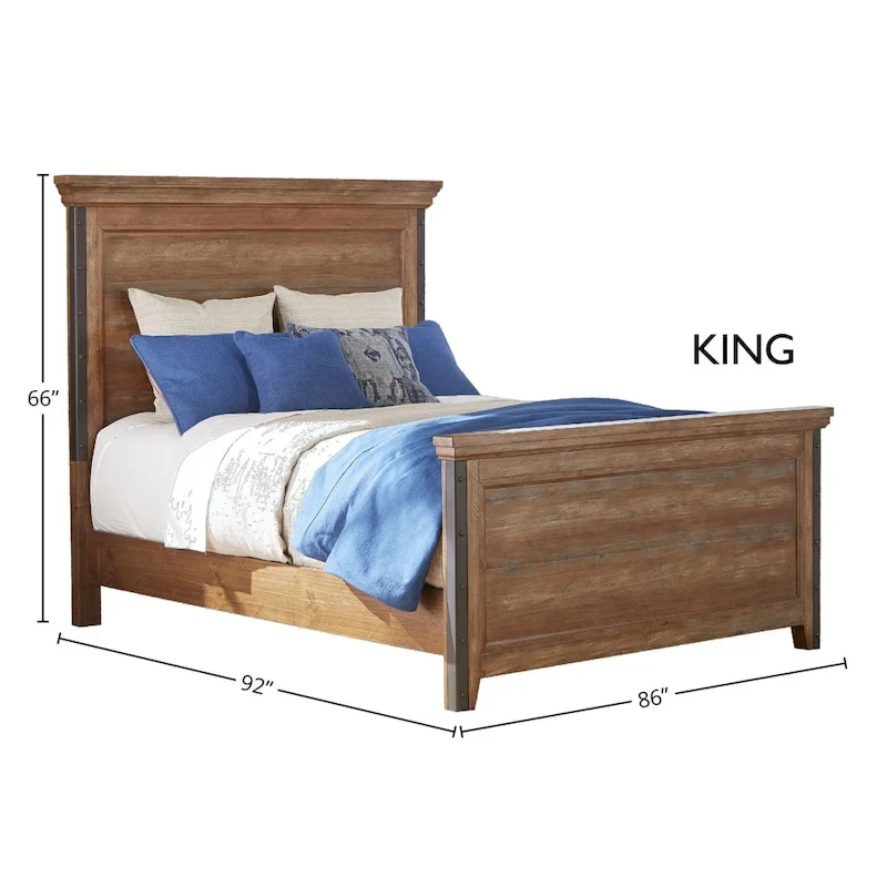 Taos Canyon Brown King Panel Bed