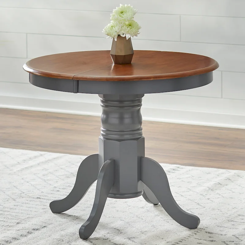 Simple Living Carolina Farmhouse Solid Wood Dining Table with Leaf