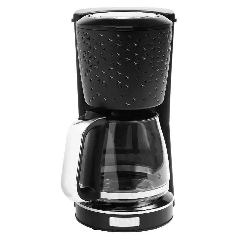 Starbeck 10c Drip Coffee Maker Black and Chrome: Haden, 10 Cup Capacity, Electric, BPA-Free, Cone Filter, Hand Wash