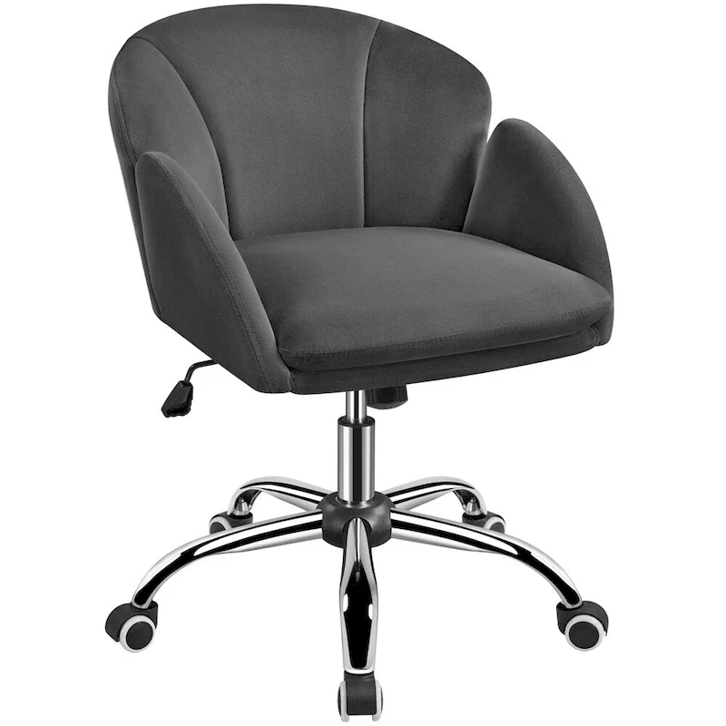 Modern Swivel Rolling Desk Chair Makeup Vanity Chair for Home Office