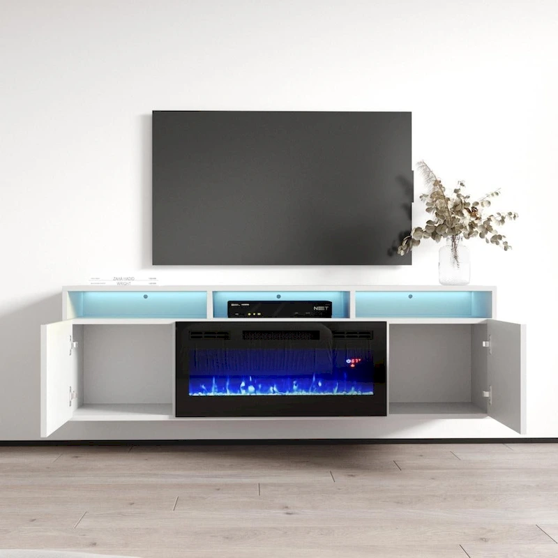 Giza EF Wall Mounted Electric Fireplace Modern 63 TV Stand