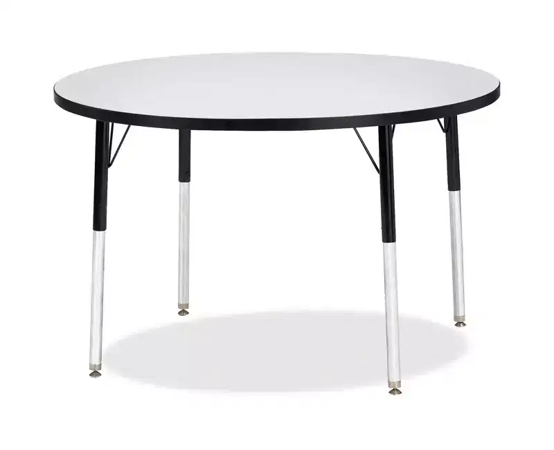 Jonti-Craft Berries Adult Height Color Edge Round Table 42 x 42 in Black