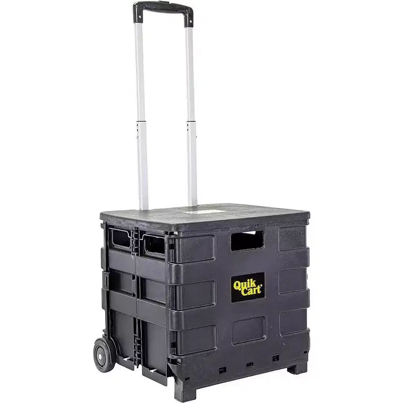 dbest products Quik Cart Sport Collapsible Rolling Wheels Crate For Teachers - 80 lbs Capacity