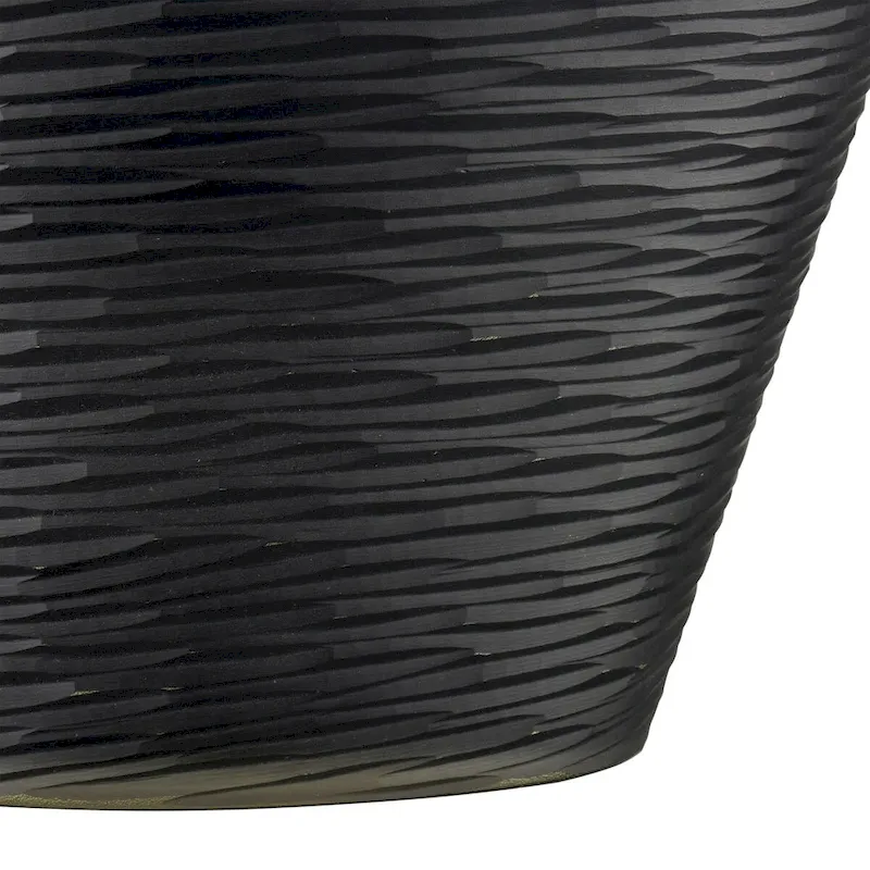 Elk Home Tuxedo Black Finish Glass 12 Inch Wide Vase