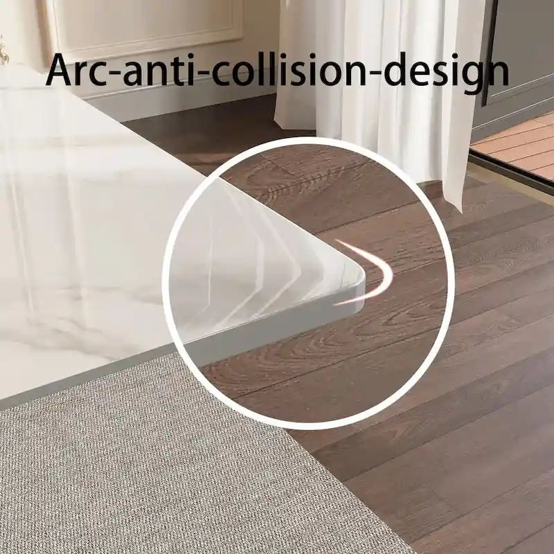 9 - Piece 94.48 Extendable Sintered Stone Dining Table with 8 Chairs Dining Set