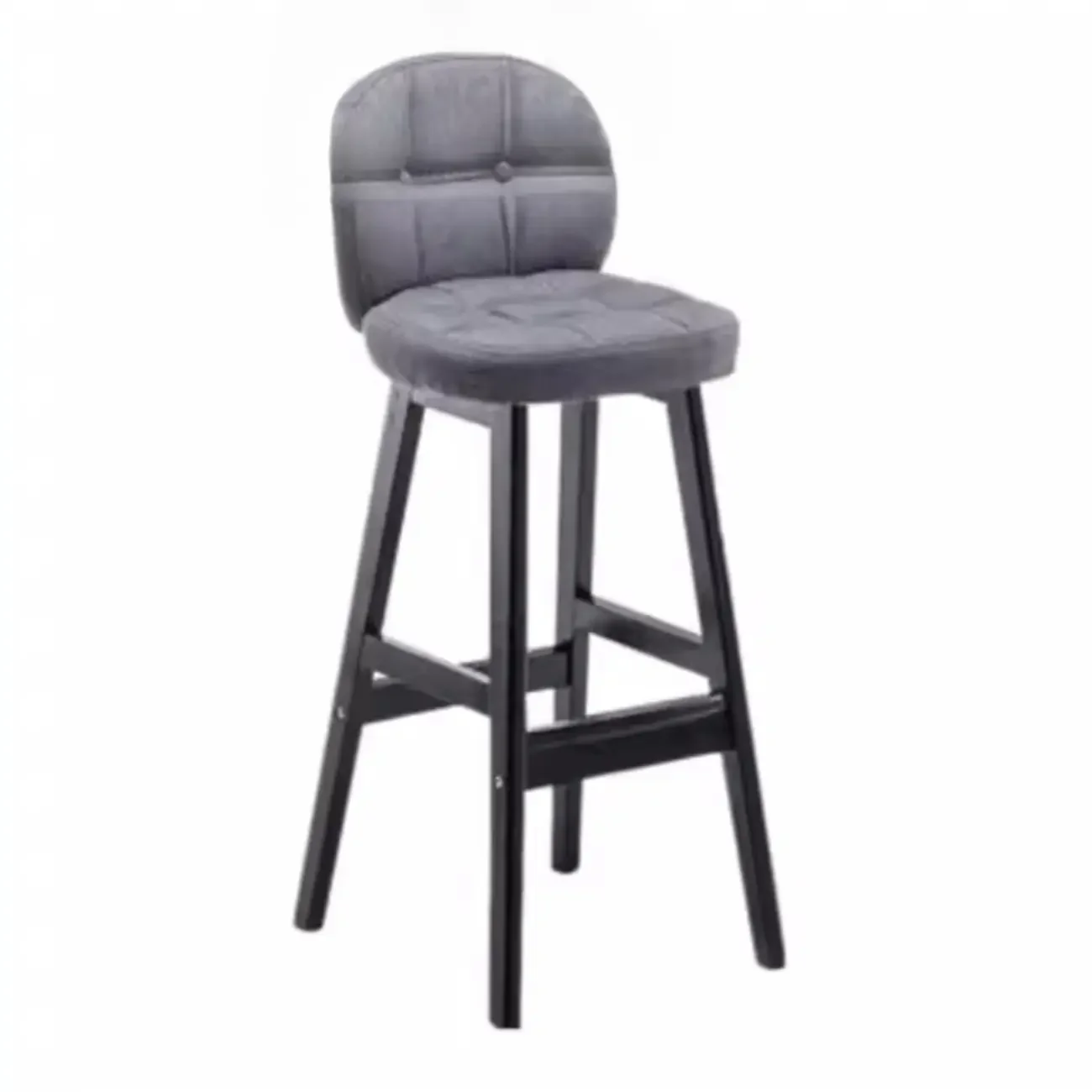 Elegant Low Back Bucket Faux Leather Bar Stool