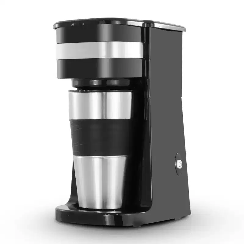 Elite Cuisine Personal Coffee Maker with Travel Mug - Black
