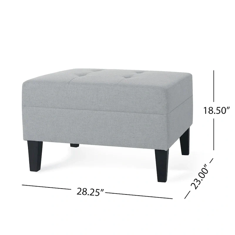 Tufted Fabric Ottoman