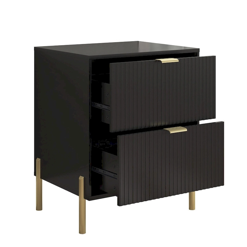 Modern 2-Drawer Nightstand Bedside Table End Table Furniture