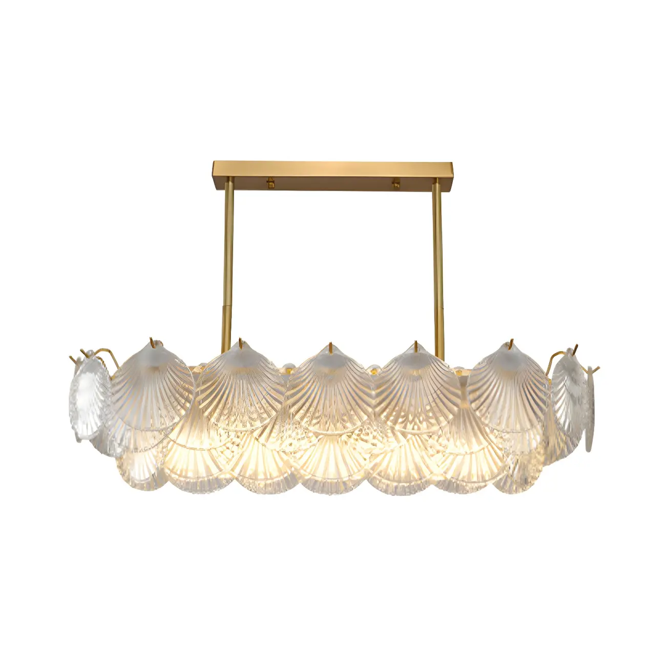 Luxury Clear Glass Geometric Island Pendant Light for Kitchen