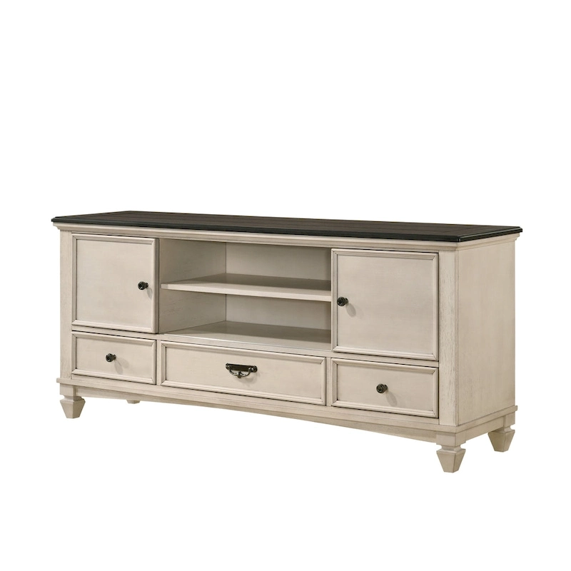 Roseanne 6 Piece Cream Brown Panel Bedroom Set