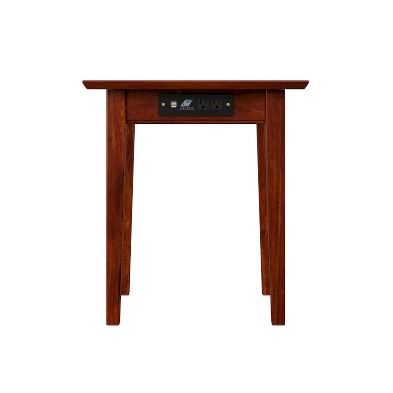 AFI Shaker End Table with Charger in Walnut