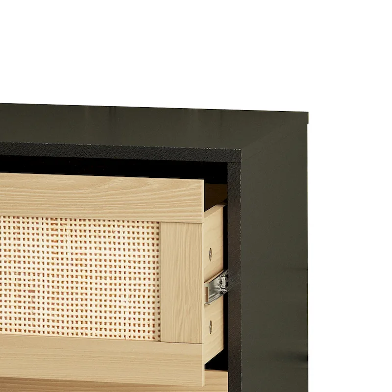 6-Drawer Rattan Dresser