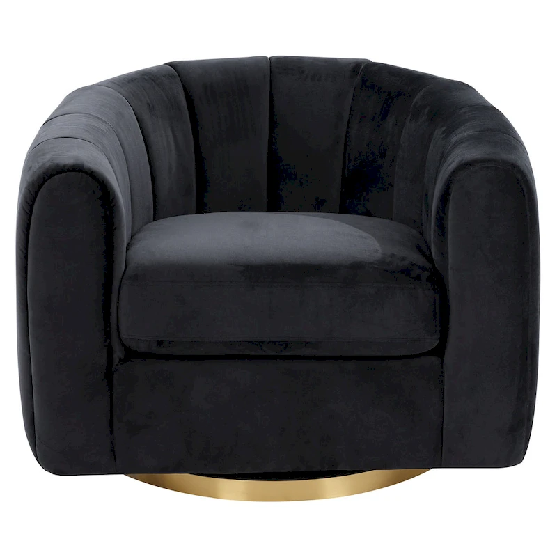 Cardiff Mid Century Modern Comfy Swivel Accent Chair