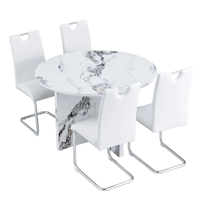 5 piece Round Dining Table Set