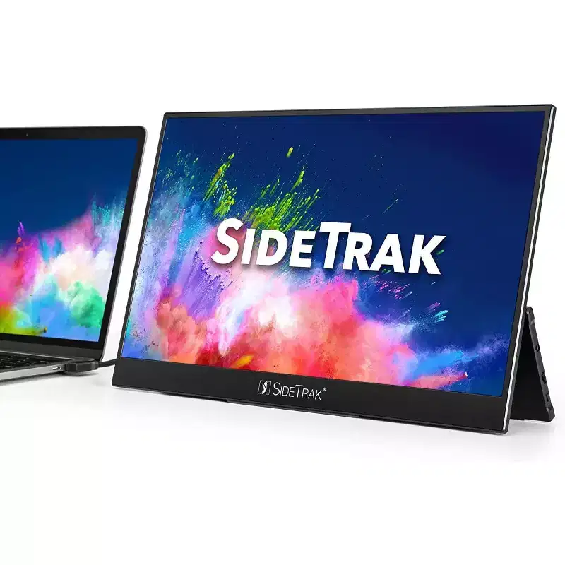 SideTrak Solo Pro 15.8 Freestanding Portable Monitor for Laptop - IPS Full HD 1920x1080 USB Anti-Glare LED Display with Kickstand- Black