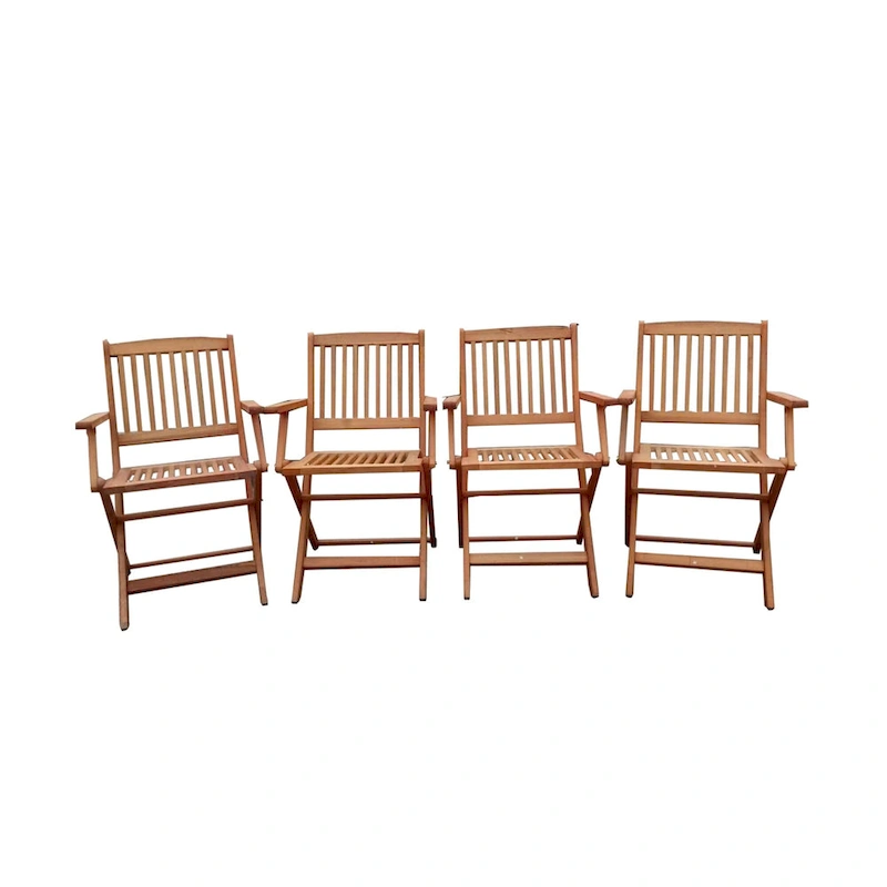 Wood Folding Chair Set of 4