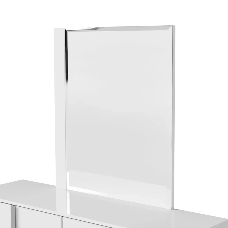 Furniture of America Erina Modern Glossy 2-Piece 6-Drawer Dresser and Mirror Set