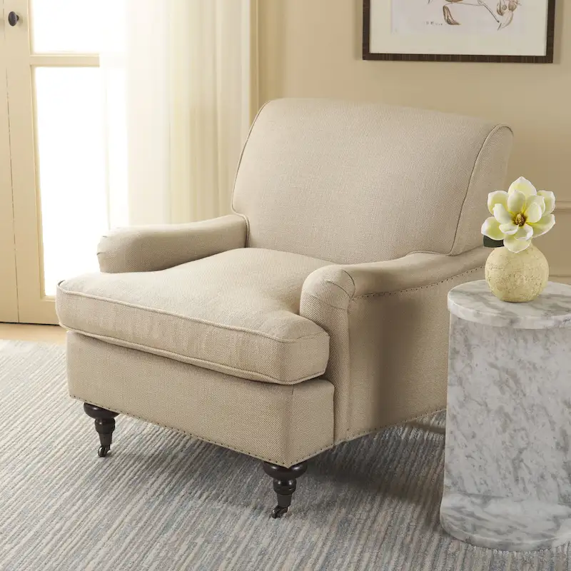 Club Chair – Emerald / Antique Brown / Antique Gold / Black & White / Blush / Navy / Brown | Single Seat