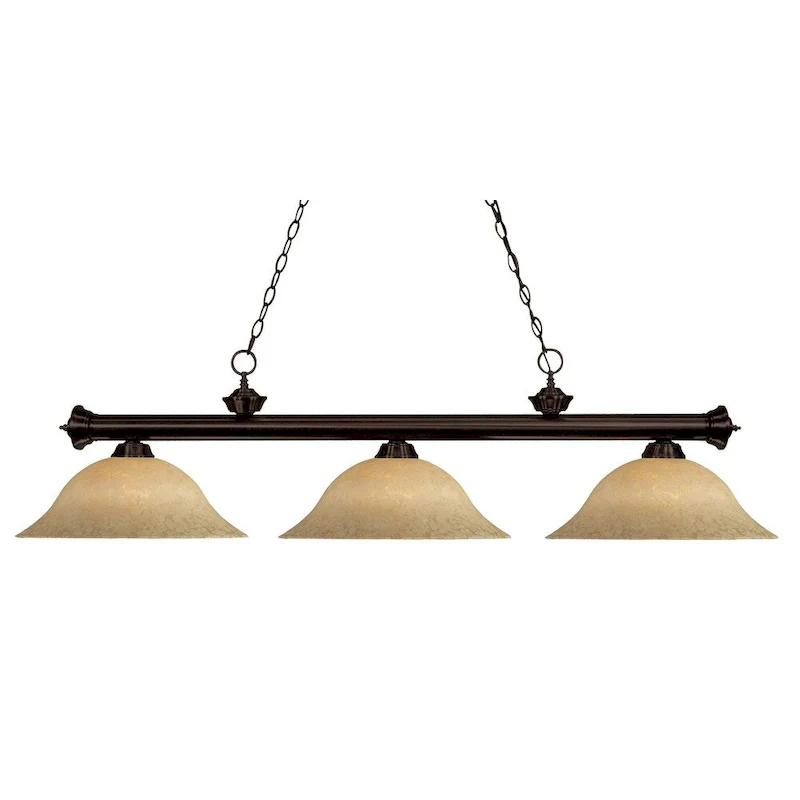 Z-Lite Riviera 3 Light 59  Wide Billiard Multi Light Pendant with