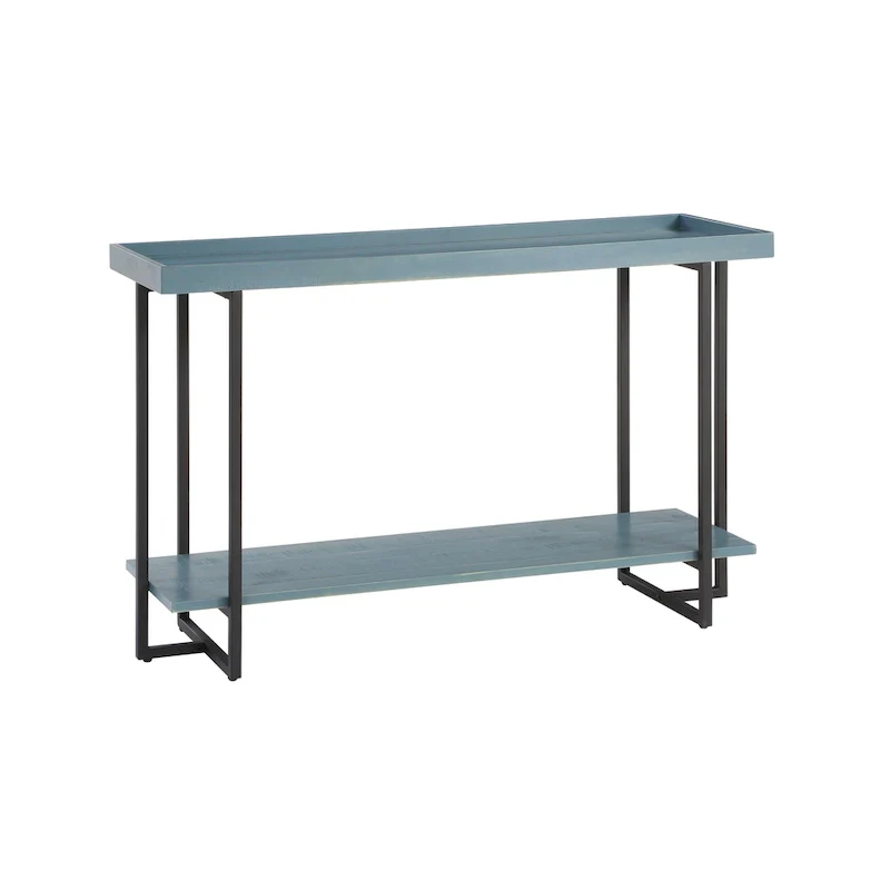 Damara Farmhouse 47-inch Metal 1-Shelf Sofa Table by Furniture of America