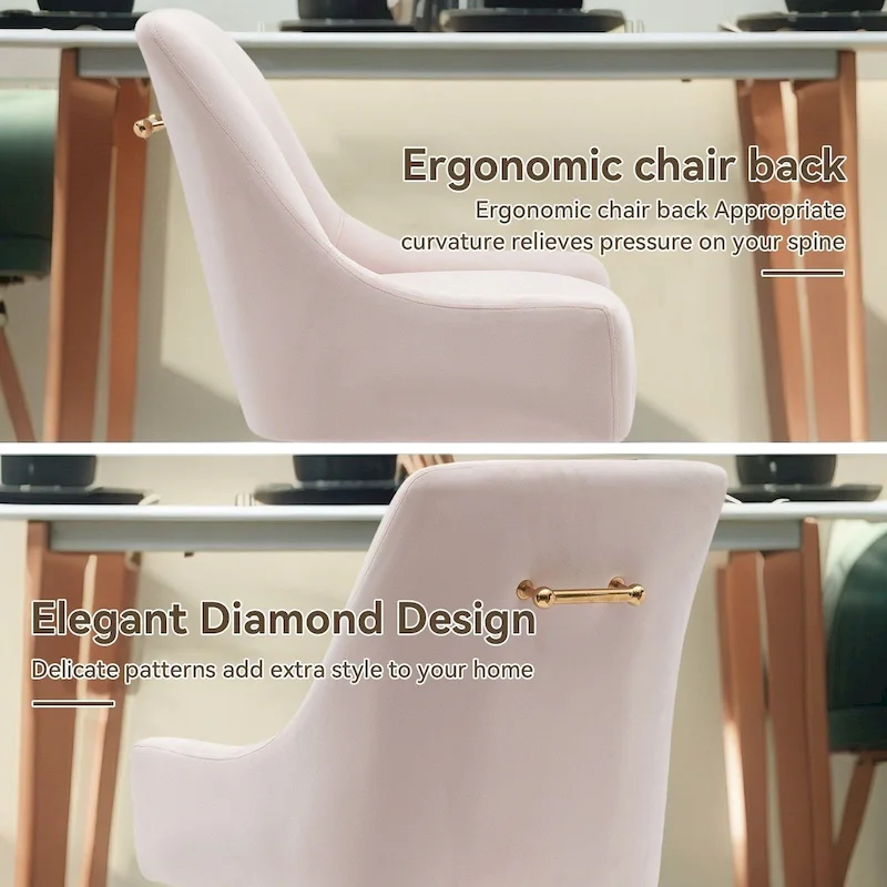 Tufted Velvet Upholstered Dining Chair Set of 2