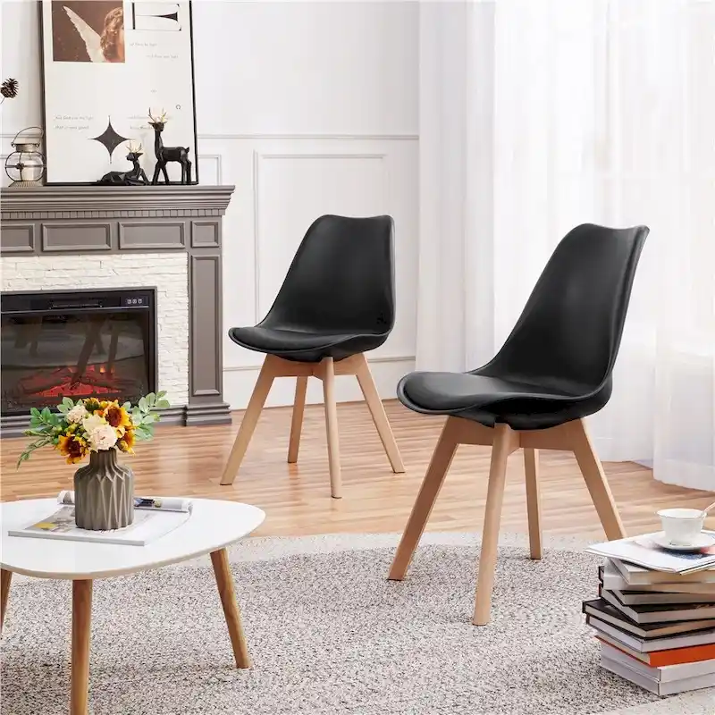 Yaheetech Set of 4 Dining Chairs with Modern Soft Padded