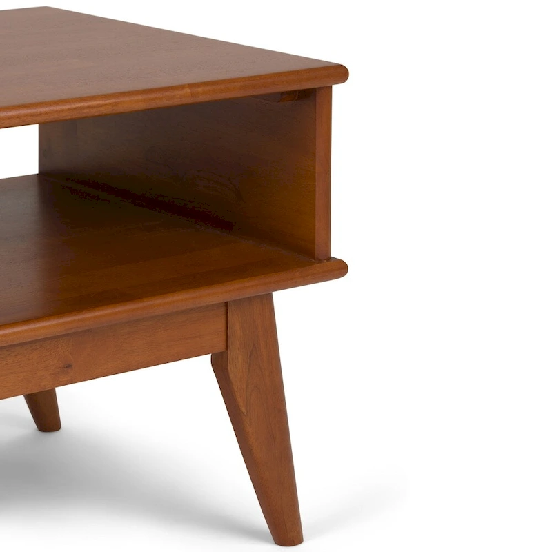 WYNDENHALL Tierney SOLID HARDWOOD 48 inch Wide Rectangle Mid Century Modern Coffee Table - 48 W x 22 D x 20 H