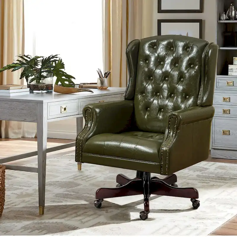 Classic Executive Office Chair High Back Wingback Boss Chair
