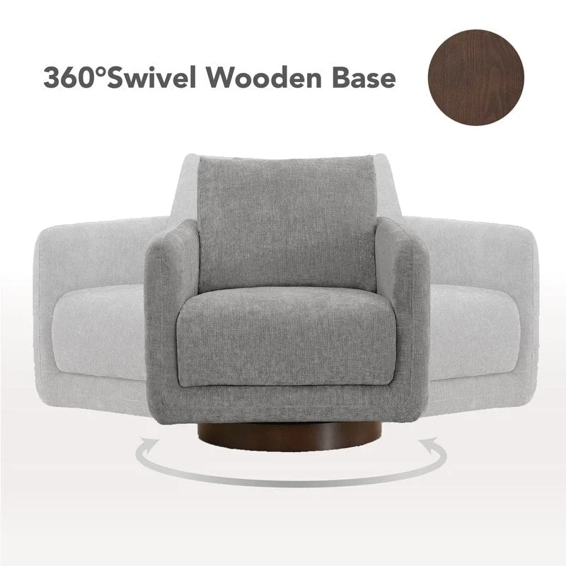 Rebecca Swivel Accent Chair Armchair with Back Cushion