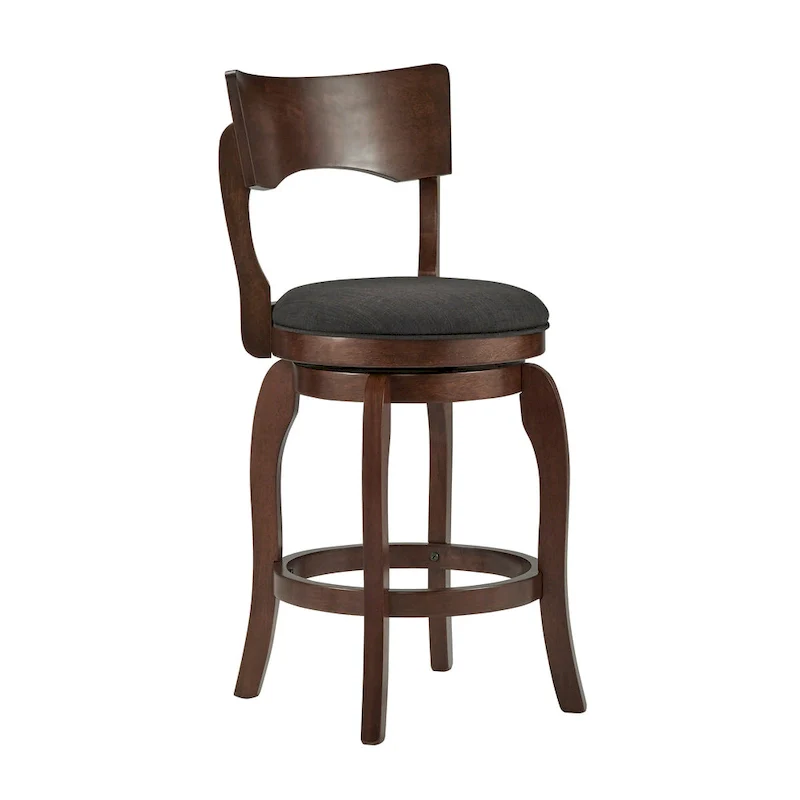 24-inch Brown Counter Height Swivel Stool