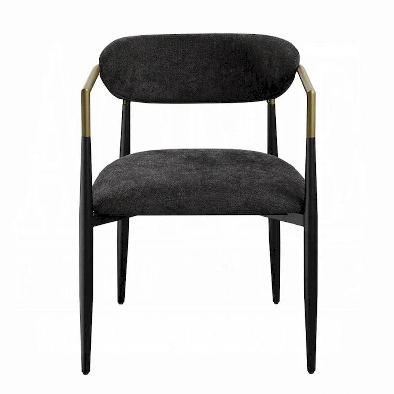 ACME Jaramillo SIDE CHAIR (SET-2) Black Fabric & Black Finish