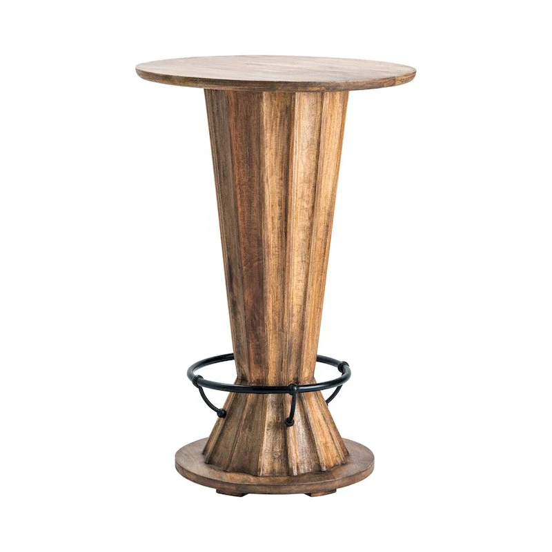 Brown Round Pub Table, Hourglass Base, Seats 2–4 | 28