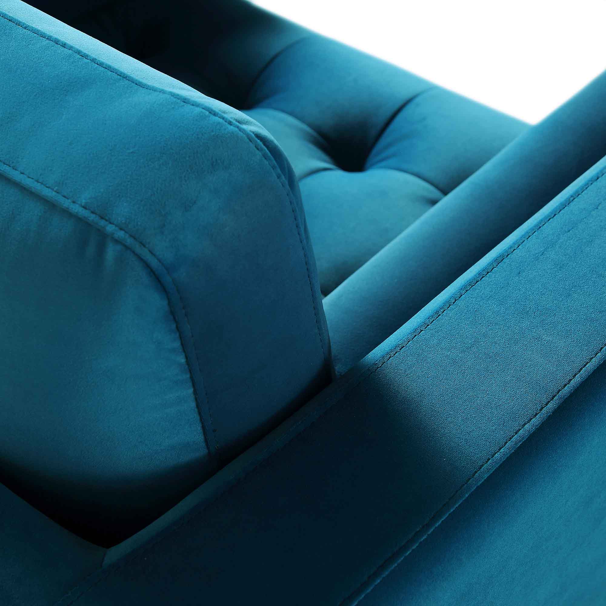 Armchair, Teal Velvet