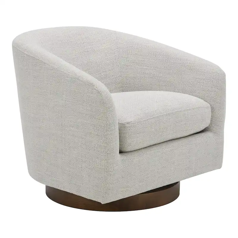 Modern Upholstered Swivel Barrel Chair