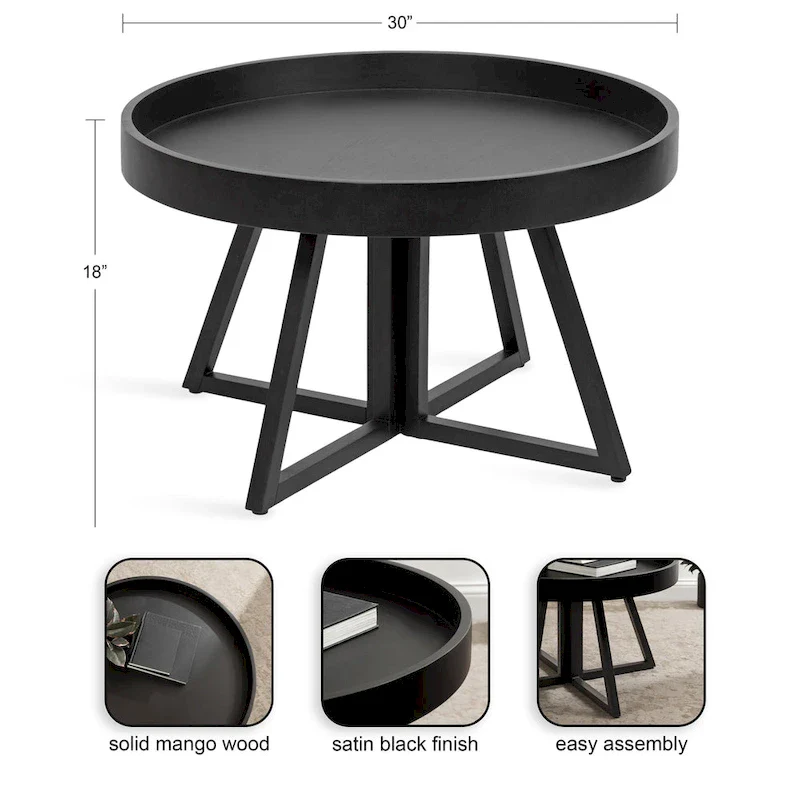 Avery 30-inch Round Coffee Table - 30 Diameter
