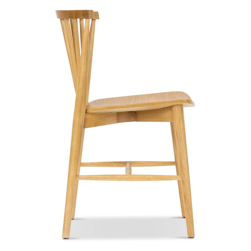 Poly & Bark Ligna Dining Chair - Spindled Bark with Solid Wood Frame