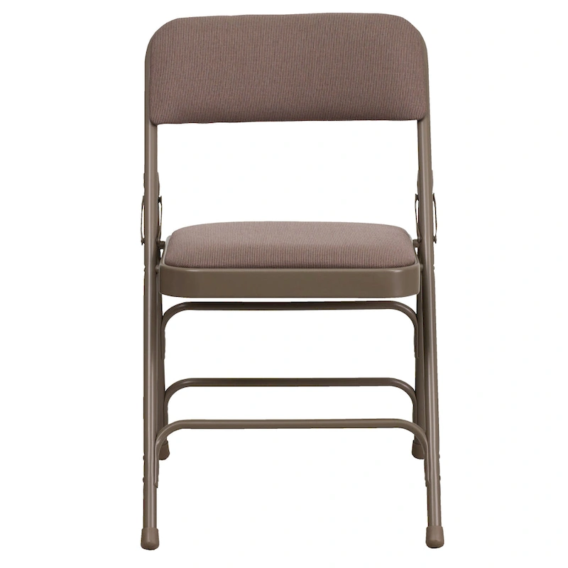 4 Pack Curved Triple Braced & Double Hinged Metal Folding Chair