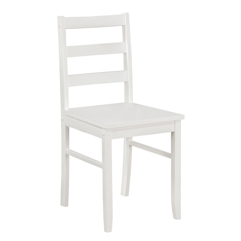 5-Piece 45  Wood Dining Set with Ladder Back and Legs