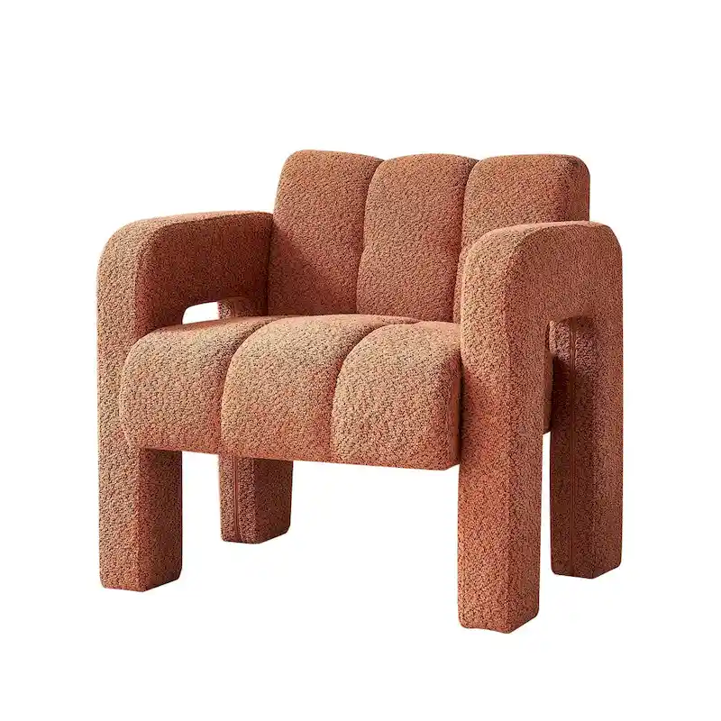 31.10  Wide Boucle Upholstered Accent Chair