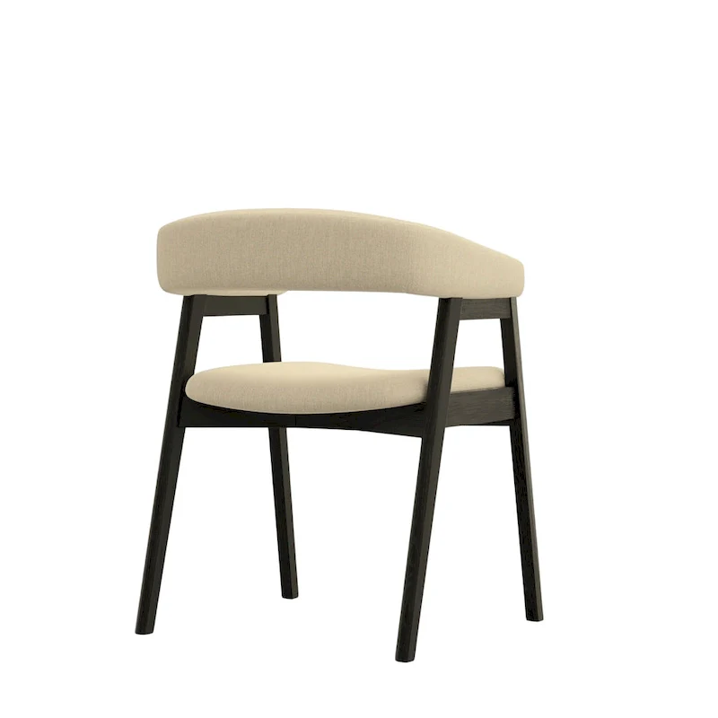 Cove Curved Back Upholstered Chairs, (Set of 2)