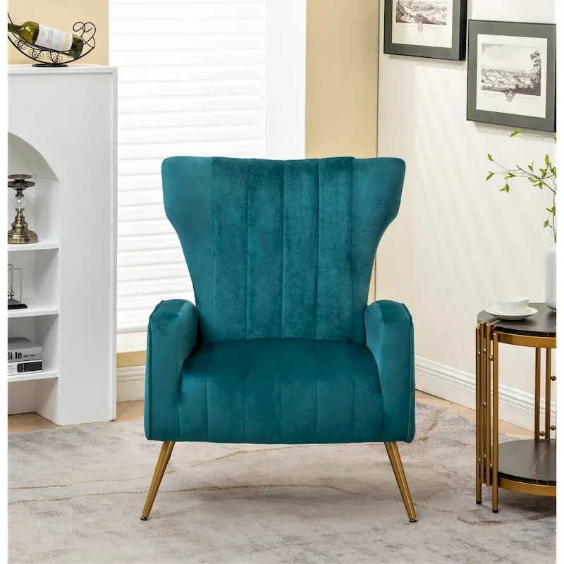 Kaleigh 27.6W Velvet Square Arm Sofa Chair