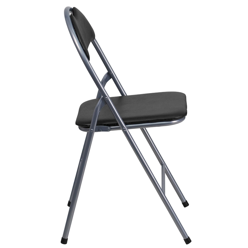2 Pack 300 lb. Capacity Vinyl Metal Folding Chair with Carrying Handle