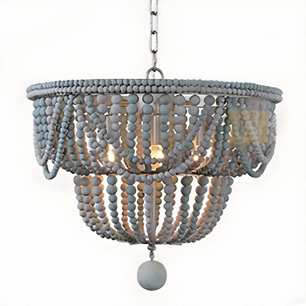 Bohemian Blue 4-Light Adjustable Hanging Chandelier