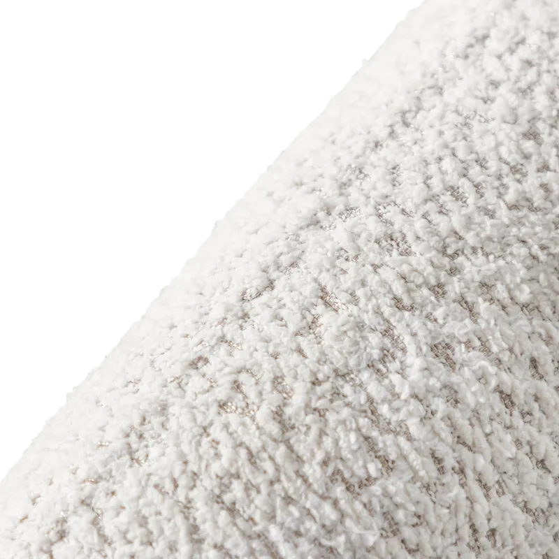 Ophelia Modern Curved Arms Boucle Accent Chair with Kidney Style Seat and Round Wooden Legs