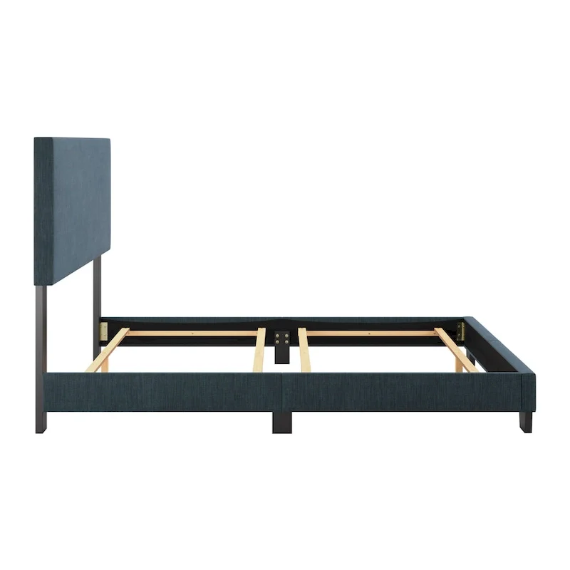 Full/Double Upholstered Bed Frame with Padded Headboard